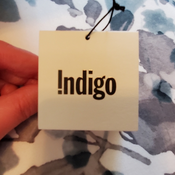 Two Indigo Accent Pillow Covers Rose Gold Sequins - Picture 6 of 8